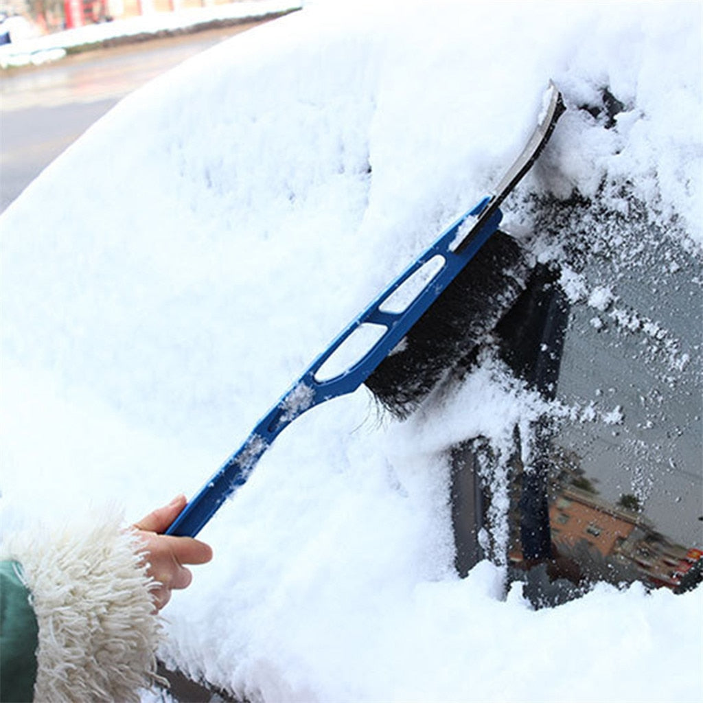 2-in-1 Ice Scraper with Brush For Car Windshield