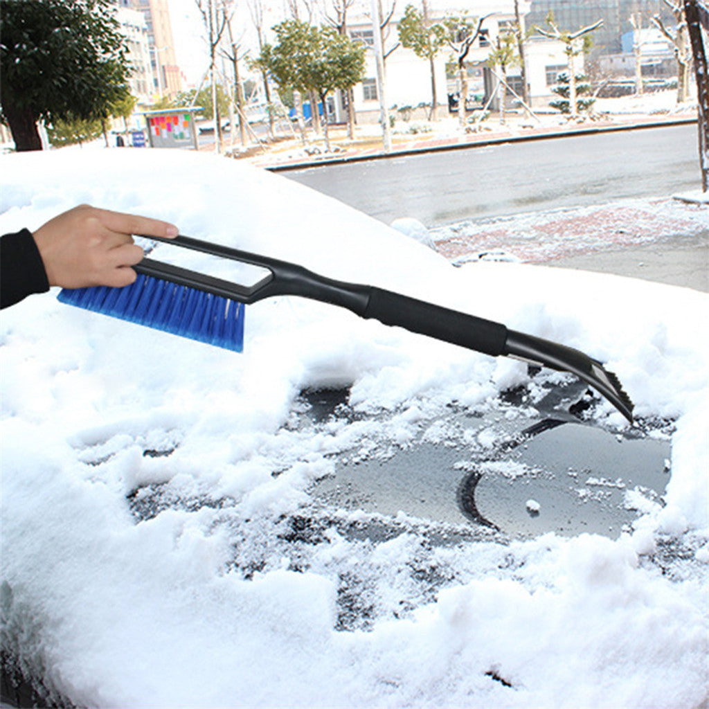 2-in-1 Ice Scraper with Brush For Car Windshield