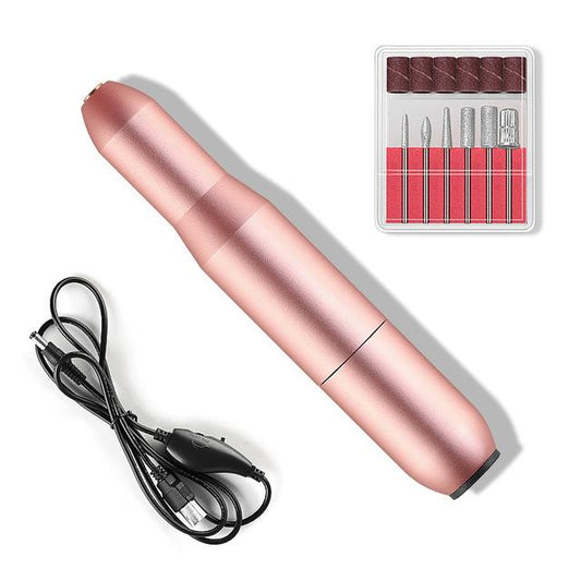 USB Nail Drill Set Electric Nail Polisher Portable Nail File Kit