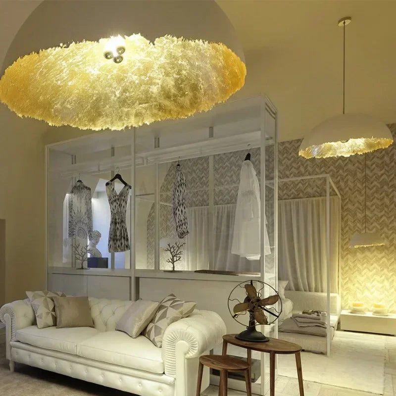 Creative Italian Designer Half Month LED Chandelier Living Room