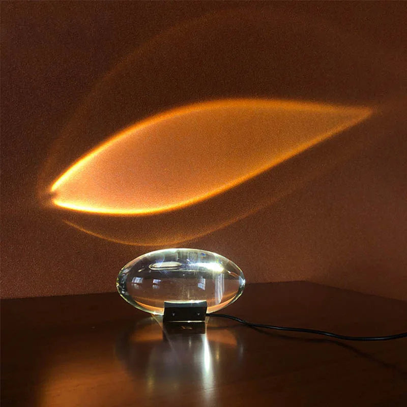 Italian Designer Table Lamp Led Crystal Eye Of The Sky Egg-shaped