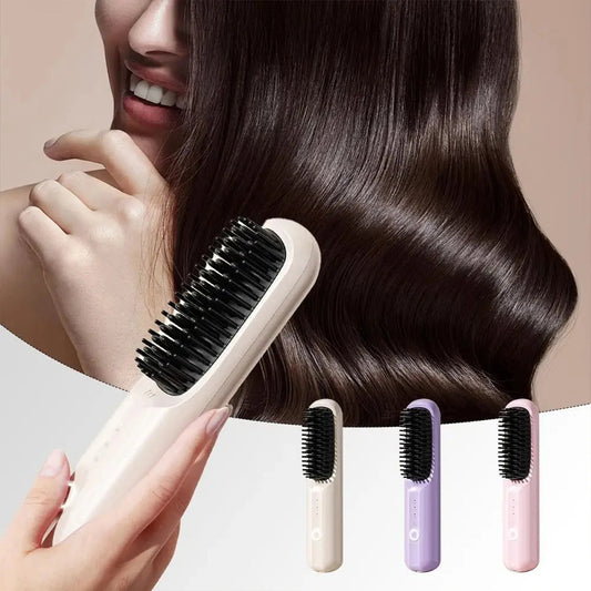 Cordless Straightener Straight Hair Brush Women's Thermal Ion