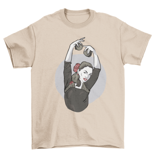 Woman dancing flamenco t-shirt