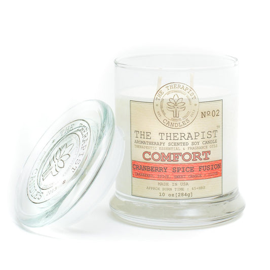Therapist Comfort Candle, Cranberry Spice Fusion Soy