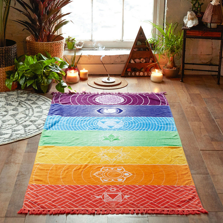 Colorful Rainbow Chakra Throw