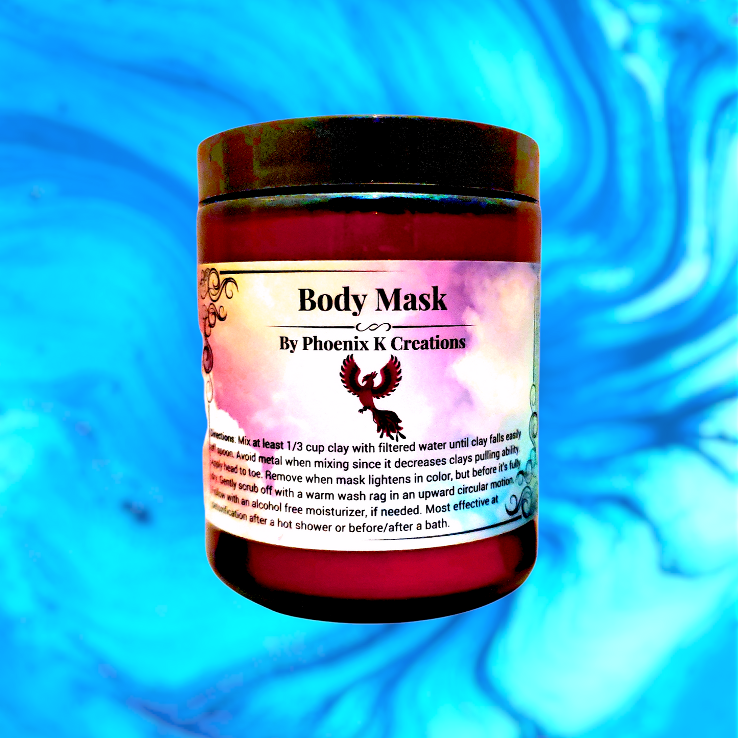 Organic Body Mask- Mud Mask, Full body exfoliation.