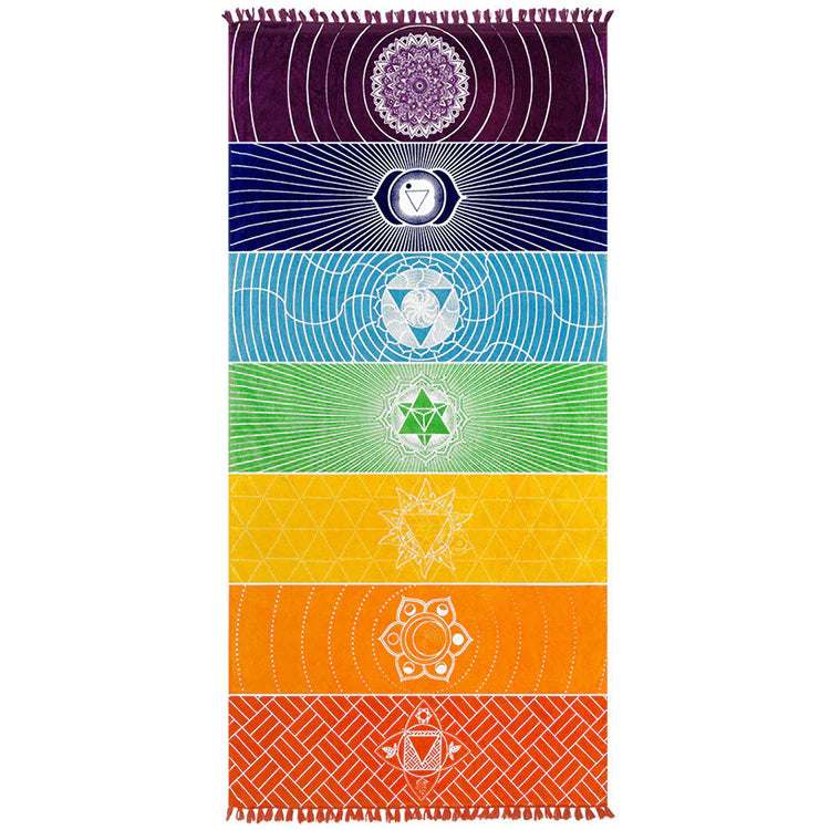 Colorful Rainbow Chakra Throw