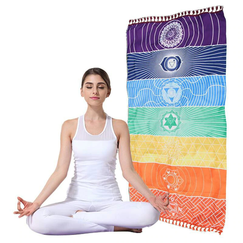 Colorful Rainbow Chakra Throw