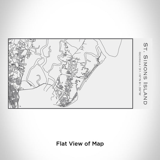 St. Simons Island - Georgia Engraved Map Insulated Bottle in Matte